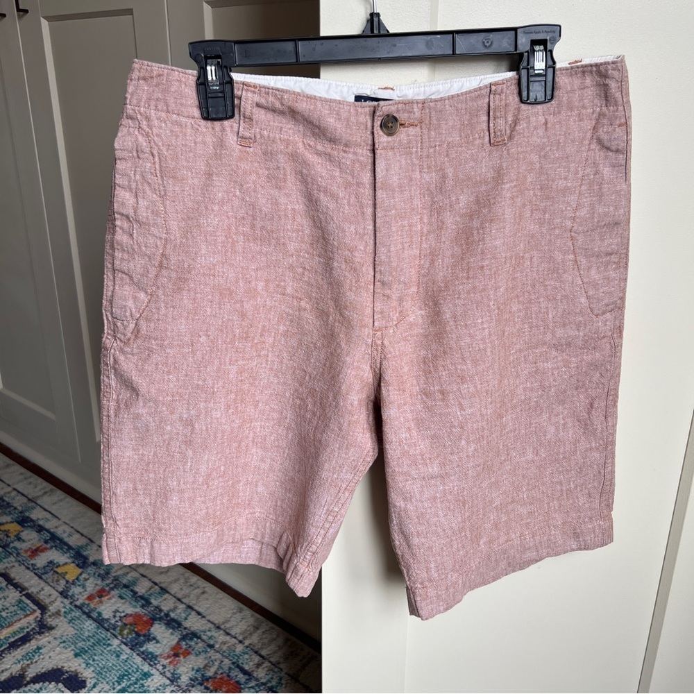 J.Crew Gramercy Men's Linen-Cotton Blend Shorts Tan brown Size 33 - 9in